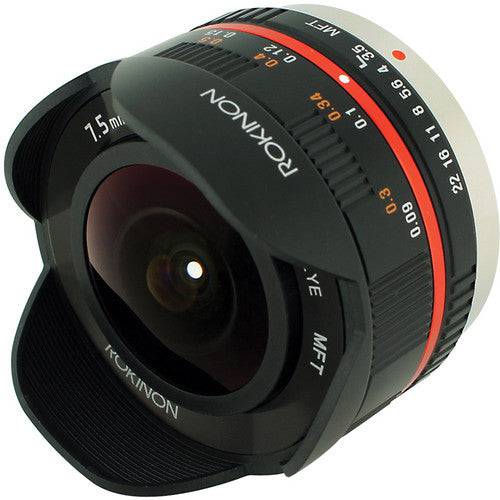 Rokinon 7.5mm f/3.5 Ultra Wide-Angle Fisheye Lens for Micro 4/3 (Black)