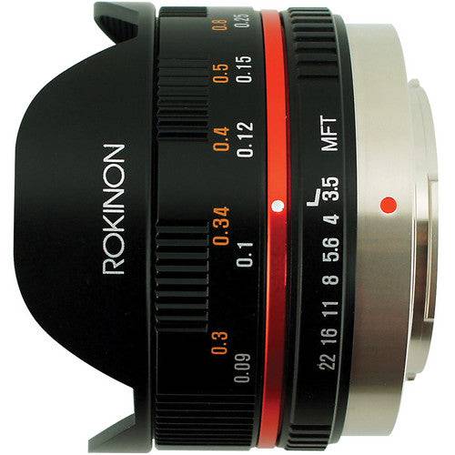 Rokinon 7.5mm f/3.5 Ultra Wide-Angle Fisheye Lens for Micro 4/3 (Black)