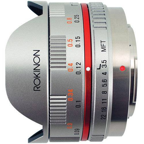 Rokinon 7.5mm f/3.5 Ultra Wide-Angle Fisheye Lens for Micro 4/3 (Silver)