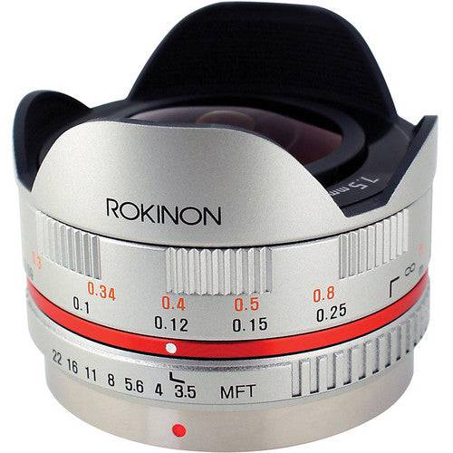 Rokinon 7.5mm f/3.5 Ultra Wide-Angle Fisheye Lens for Micro 4/3 (Silver)