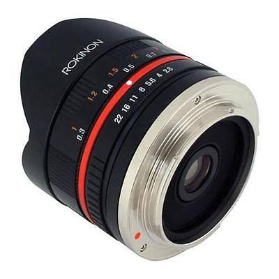 Rokinon 8mm f/2.8 UMC Fisheye II Lens for Canon EF-M Mount (Black)