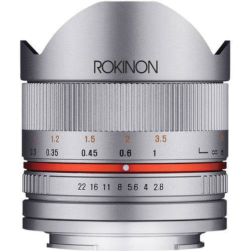 Rokinon 8mm f/2.8 UMC Fisheye II Lens for Fujifilm X Mount (Silver)