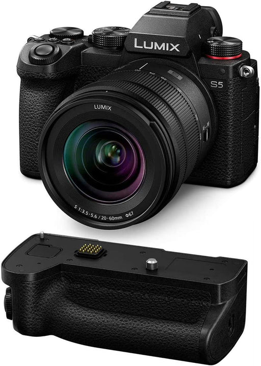 Panasonic Lumix DC-S5 Mirrorless Digital Camera with 20-60mm Lens With Battery Grip