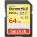 SanDisk 64GB Extreme PLUS UHS-I SDXC Memory Card