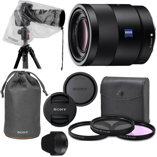 Sony Sonnar T* FE 55mm f/1.8 ZA with Rain Cover | Filter Kit Bundle