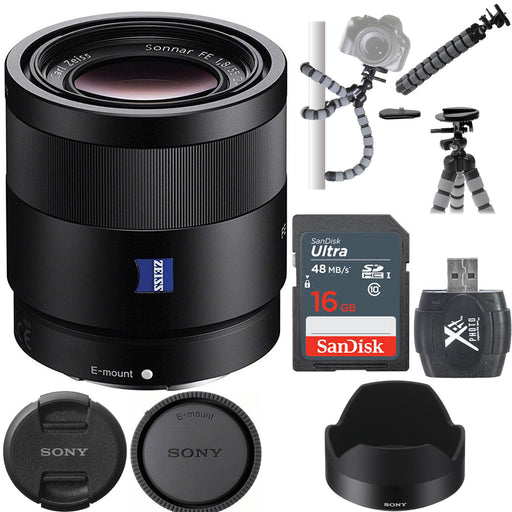 Sony Sonnar T* FE 55mm f/1.8 ZA with Sandisk 16GB Starter Kit