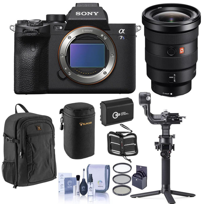 Sony Alpha a7S III Mirrorless Camera with 16-35mm f/2.8 Lens w/DJI RSC 2 Gimbal Bundle