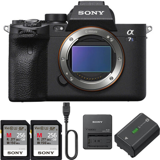 Sony Alpha a7S III Mirrorless Digital Camera Body with 2X Sony 256GB SF-M/T2 UHS-II SDXC Memory Cards