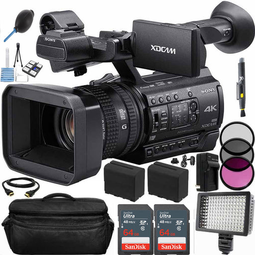 Sony PXW-Z150 4K XDCAM Camcorder with 2X Spare Batteries | 2X 64GB Memory Cards | Filter Kit &amp; More