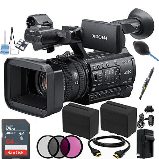 Sony PXW-Z150 4K XDCAM Camcorder with Sandisk 64GB Starter Bundle