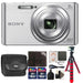 Sony DSC-W830 Digital Camera (Silver) with Sandisk 32GB Accessory Kit