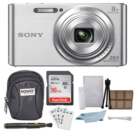 Sony DSC-W830 Digital Camera (Silver) Starter Bundle