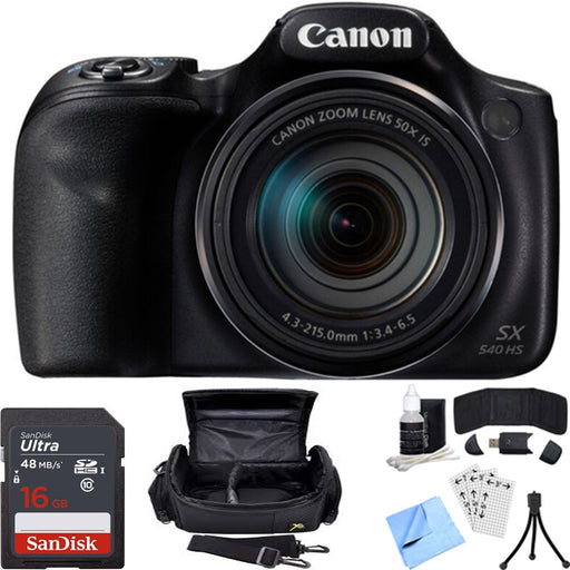 Canon PowerShot SX540 HS Digital Camera with Sandisk 16GB Memory Card Starter Kit