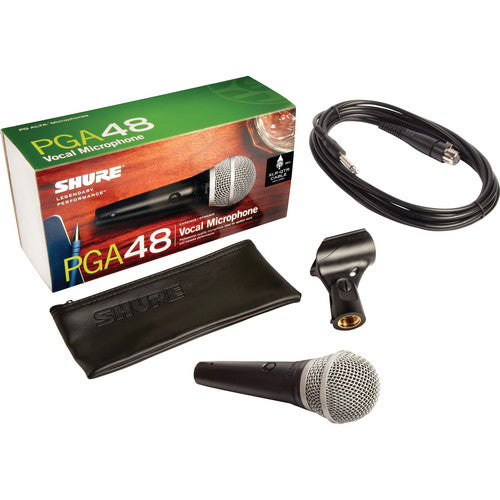 Shure PGA48 Dynamic Vocal Microphone (XLR to 1/4&quot; Cable)