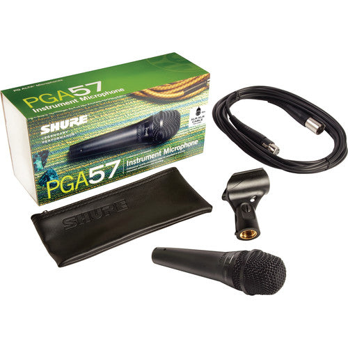 Shure PGA57-XLR Cardioid Dynamic Instrument Microphone with XLR Cable (15')