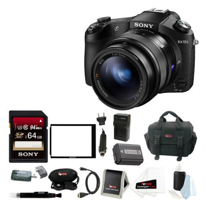 Sony Cyber-shot DSC-RX10 II Digital Camera with 64GB SD Card Bundle