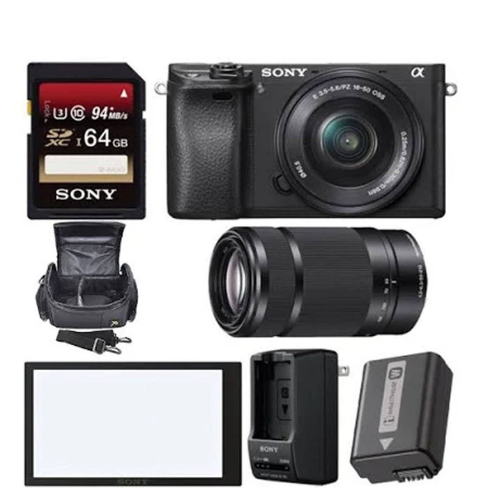 Sony Alpha a6300 Mirrorless w/ 16-50mm Lens &amp; Sony E 55-210mm + Sony OEM Bundle