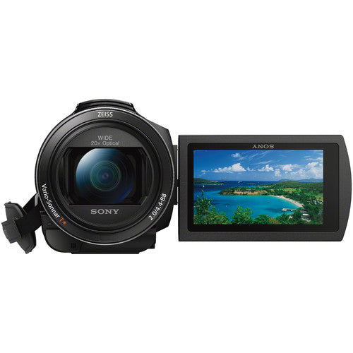 Sony FDR-AX53 4K Ultra HD Handycam Camcorder | 64GB Memory | Video Light | Accessory Bundle