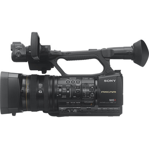 Sony HXR-NX5R NXCAM Professional Camcorder 13pc Accessory Bundle - Includes Atomos Shogun Flame + Includes 2x 64GB SD Memory Cards + 2 Replacement