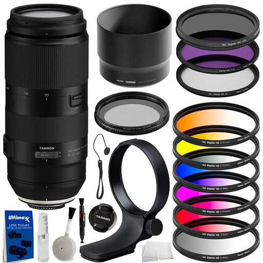 Tamron 100-400mm f/4.5-6.3 Di VC USD Lens for Canon EF Essential Accessory Bundle