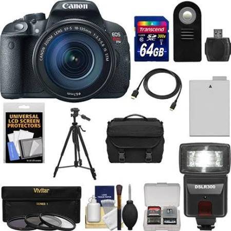 Canon EOS Rebel T5i / 800D, T7i Digital SLR Camera & EF-S 18-135mm IS USM Lens Accessory Bundle