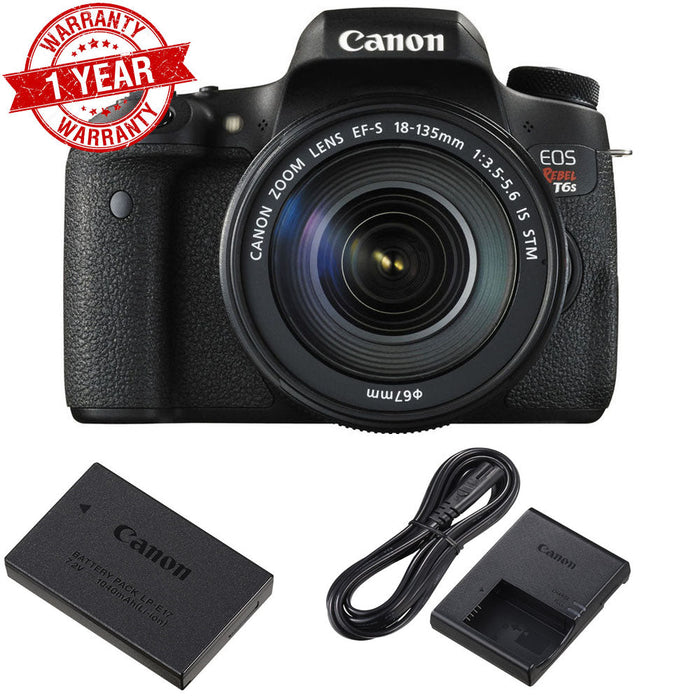 Canon EOS Rebel T6s DSLR w/ EF-S 18-135mm f/3.5-5.6 IS STM Lens USA