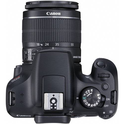 Canon EOS Rebel T6/2000D DSLR Camera with 18-55mm Lens | 2x 32GB Memory Cards | Battery Grip Essential Package