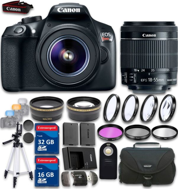 Canon EOS Rebel T6/2000D DSLR Camera with 18-55mm Lens Bundle