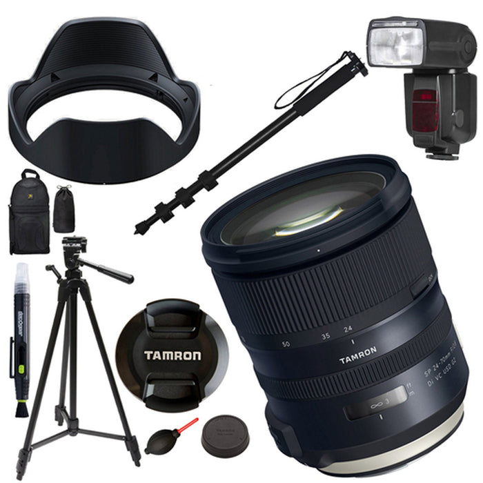 Tamron SP 24-70mm f/2.8 Di VC USD G2 Lens for Canon EF with Additional Accessories