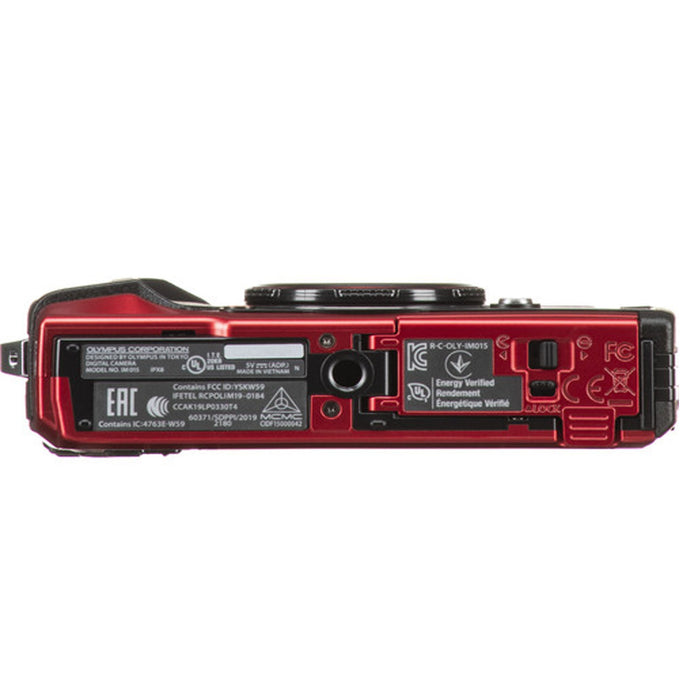 Olympus Tough TG-6 Digital Camera (Red) with 64GB Memory Card | Strap &amp; Case