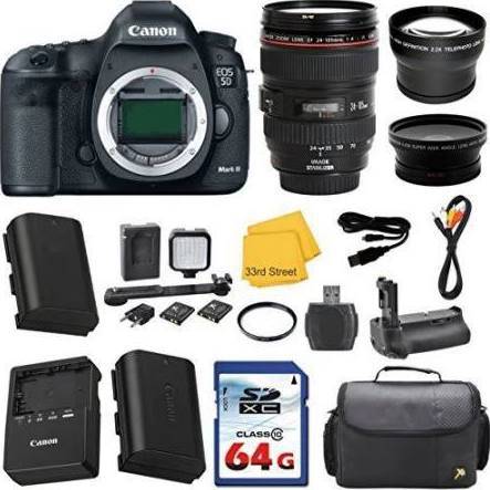 Canon EOS 5D Mark III / IV 22.3 MP Digital SLR Camera Canon EF 24-105mm f/4 L IS USM Lens Bundle