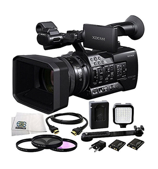 Sony PXW-X180 Full HD XDCAM Handheld Camcorder + 3PC Filter Kit + 36 PIN LED Video Light + 6FT HDMI Cable + Microfiber Cleaning Cloth