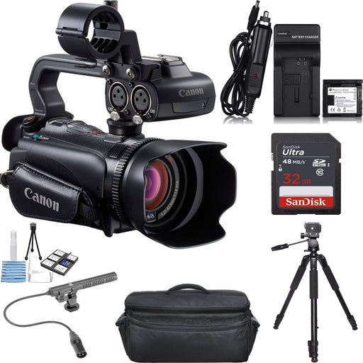 Canon XA10 / xa11 Compact Full HD Camcorder with Azden SGM-PDII Microphone Bundle