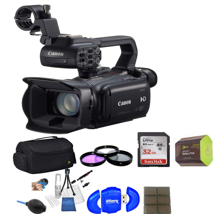 Canon XA25 Compact Full HD Camcorder with SDI, HDMI, and Composite Output with 32GB Premium Accessory USA