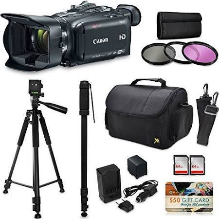 Canon XA30 HD Professional Video Camcorder 128GB Tripod Monopod Bag Battery CAXA30K6