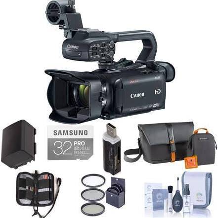 Canon XA30 Professional Camcorder - Video Bag, 32GB Class 10 Sdhc U3 Card, Spare Battery, 58mm UV Filter, Cleaning Kit, Memory Wallet bundle