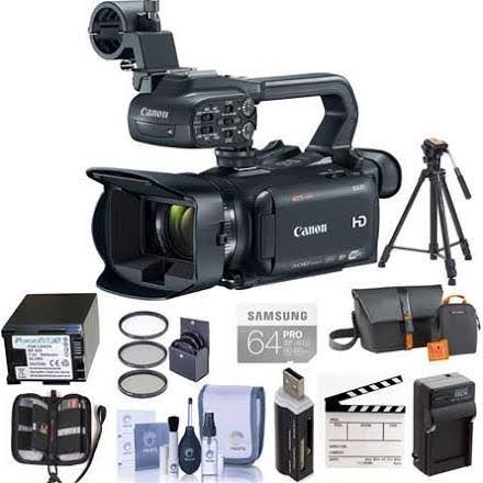 Canon XA35 Professional Camcorder - Bundle with Video Bag, 64GB Class 10 SDXC U3 Card, Max Power Spa