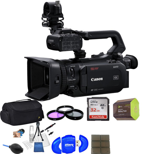 Canon XA50 Professional UHD 4K Camcorder with 32GB Premium Accessory USA