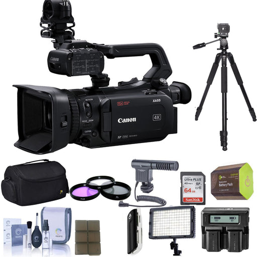 Canon XA55 Professional UHD 4K Camcorder with 64GB Premium Accessory USA