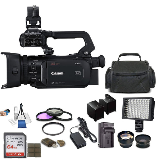 Canon XA55 Professional UHD 4K Camcorder with Additional Accessories USA