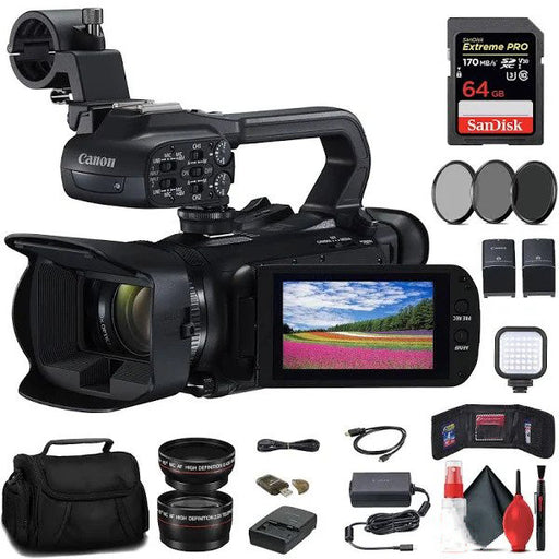 Canon XA60 Professional UHD 4K Camcorder + 64GB Memory Card + BP828 Battery + More - NJ Accessory/Buy Direct & Save