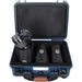 Porta Brace Hard Case with Three 7&quot; Lens Cups for DSLRs or Small Equipment and Accessories (Blue)