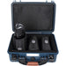 Porta Brace Hard Case with Three 7&quot; Lens Cups for DSLRs or Small Equipment and Accessories (Blue)