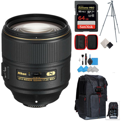 Nikon AF-S NIKKOR 105mm f/1.4E ED Professional Bundle