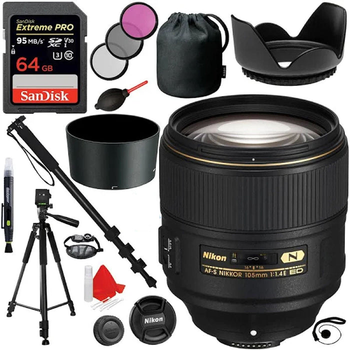 Nikon AF-S NIKKOR 105mm f/1.4E ED Supreme Bundle