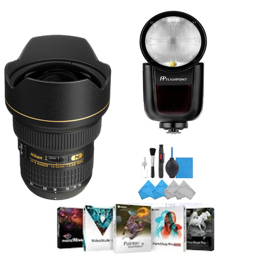 Panasonic Lumix G Vario 12-60mm f/3.5-5.6 Flash Kit W/ Light Diffuser &amp; More