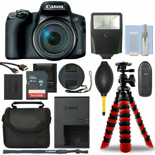 Canon PowerShot SX70 HS 20.3MP Digital Camera + 32GB Deluxe Accessory Package