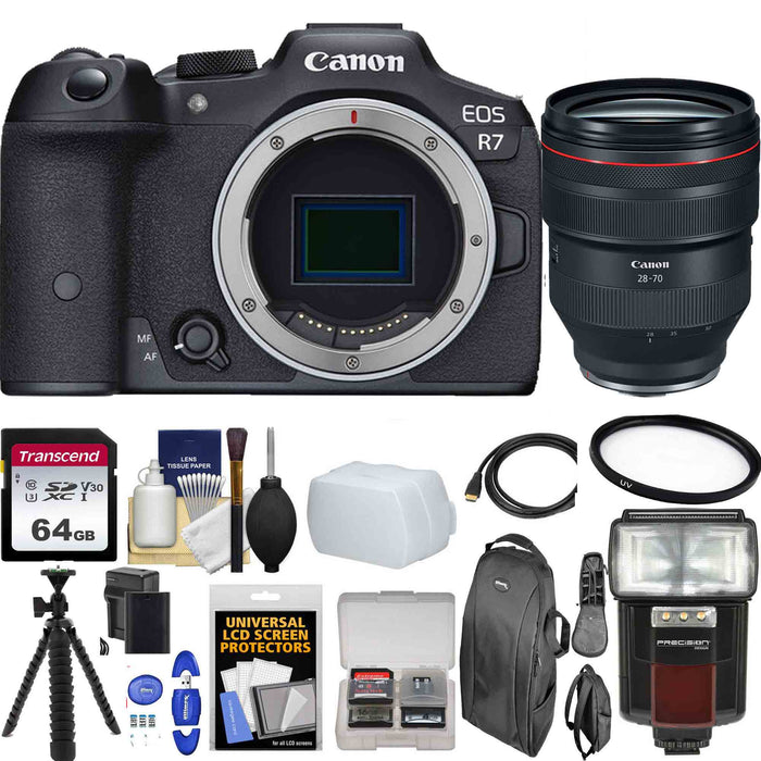 Canon EOS R7 Mirrorless Digital Camera with | Canon 28-70mm | 64GB Premium Package