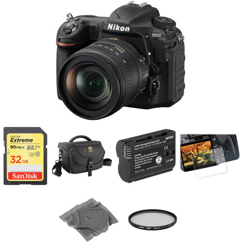 Nikon D500 DSLR Camera with 16-80mm Lens Basic Kit