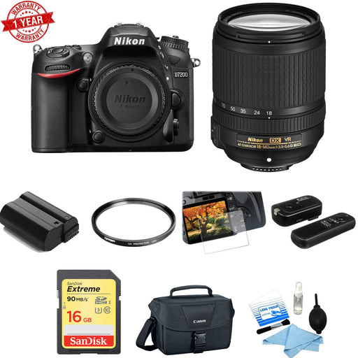 Nikon D7200 DSLR Camera with 18-140mm Lens Basic Kit